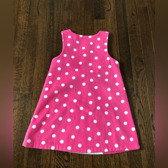 Bonnie Jean Girls 4/4T Pink Fleece Jumper with Polka Dots & Snowman Appliqué - Picture 8 of 9